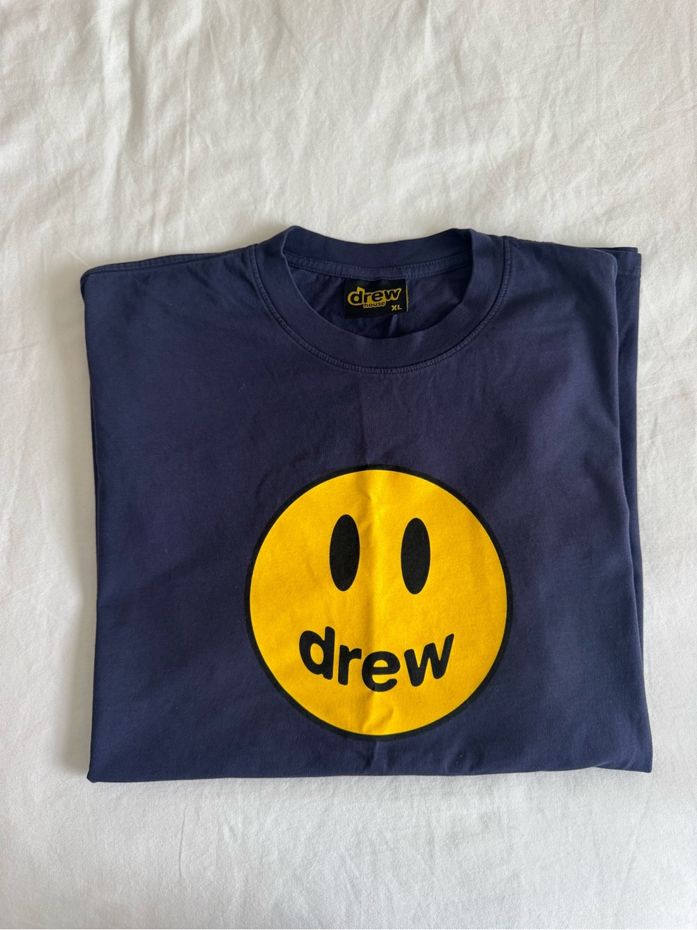 DREW Navy T-Shirt with Yellow Smiley Logo